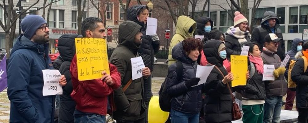 АКЦИЯ ПРОТЕСТА В МОНРЕАЛЕ.