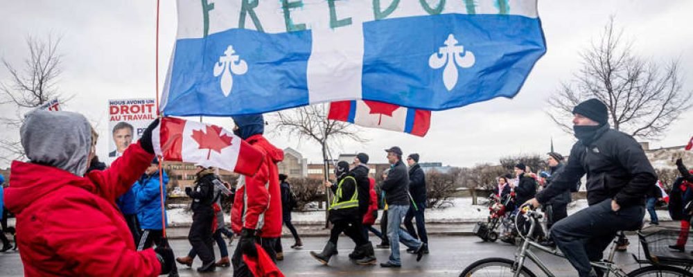 Протест в Монреале.
